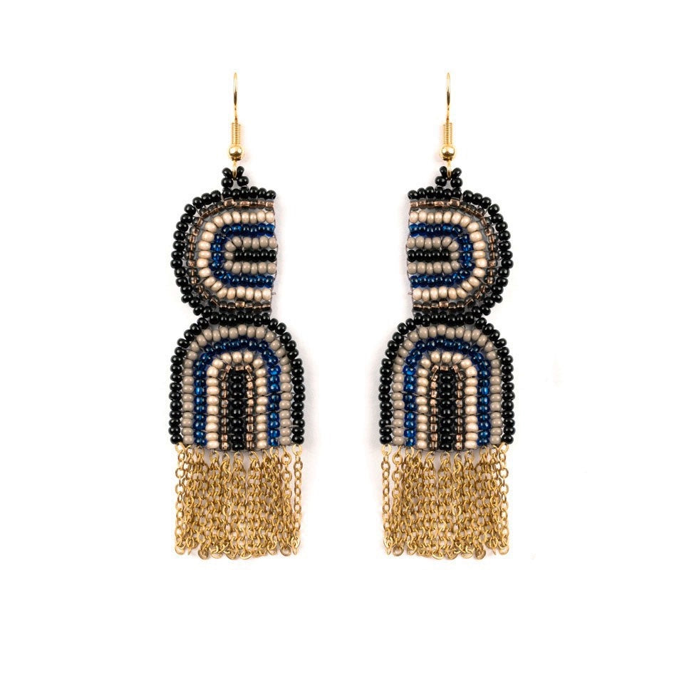 U Turn Beaded Earrings - assorted