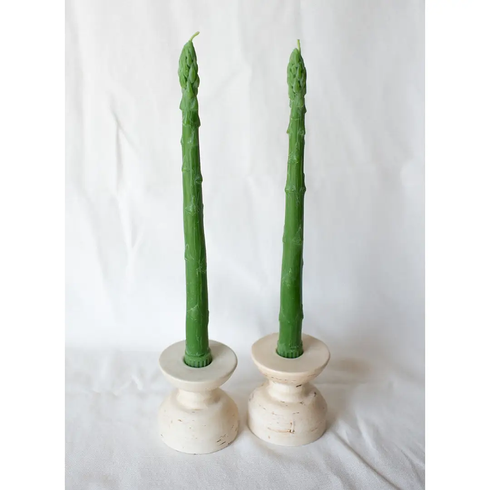 Beeswax Asparagus Tapers