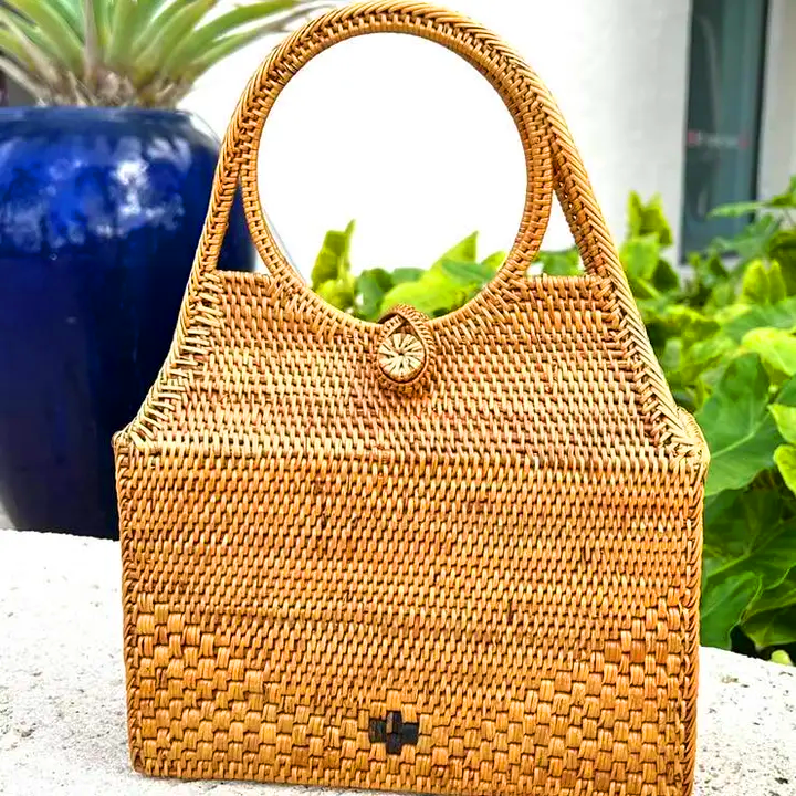 Ata Vine Round Handle Handbag