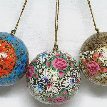 Paper Mache Ball Ornaments
