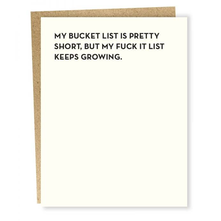 Bucket List Card