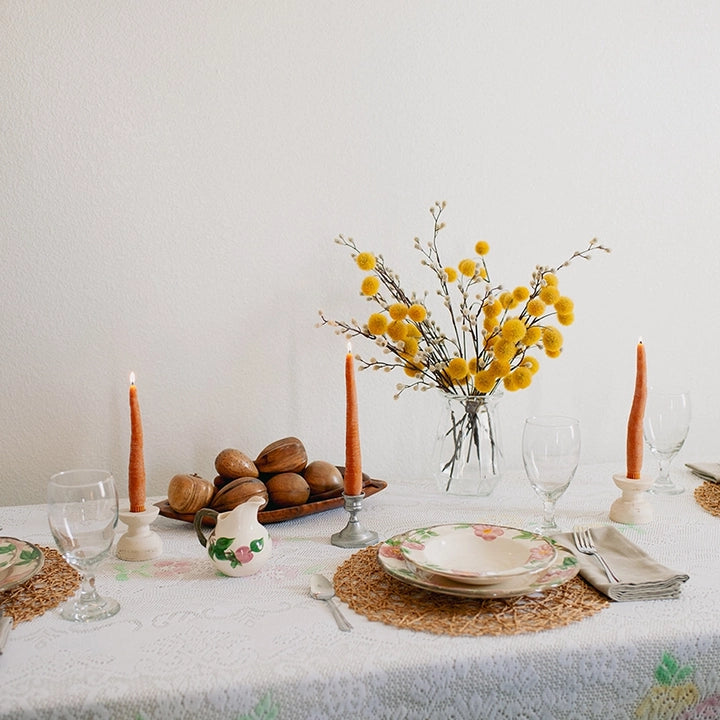 Beeswax Carrot Candle Tapers
