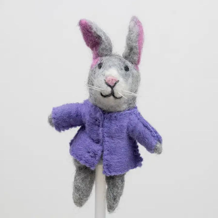 Dressed Bunny Finger Puppets
