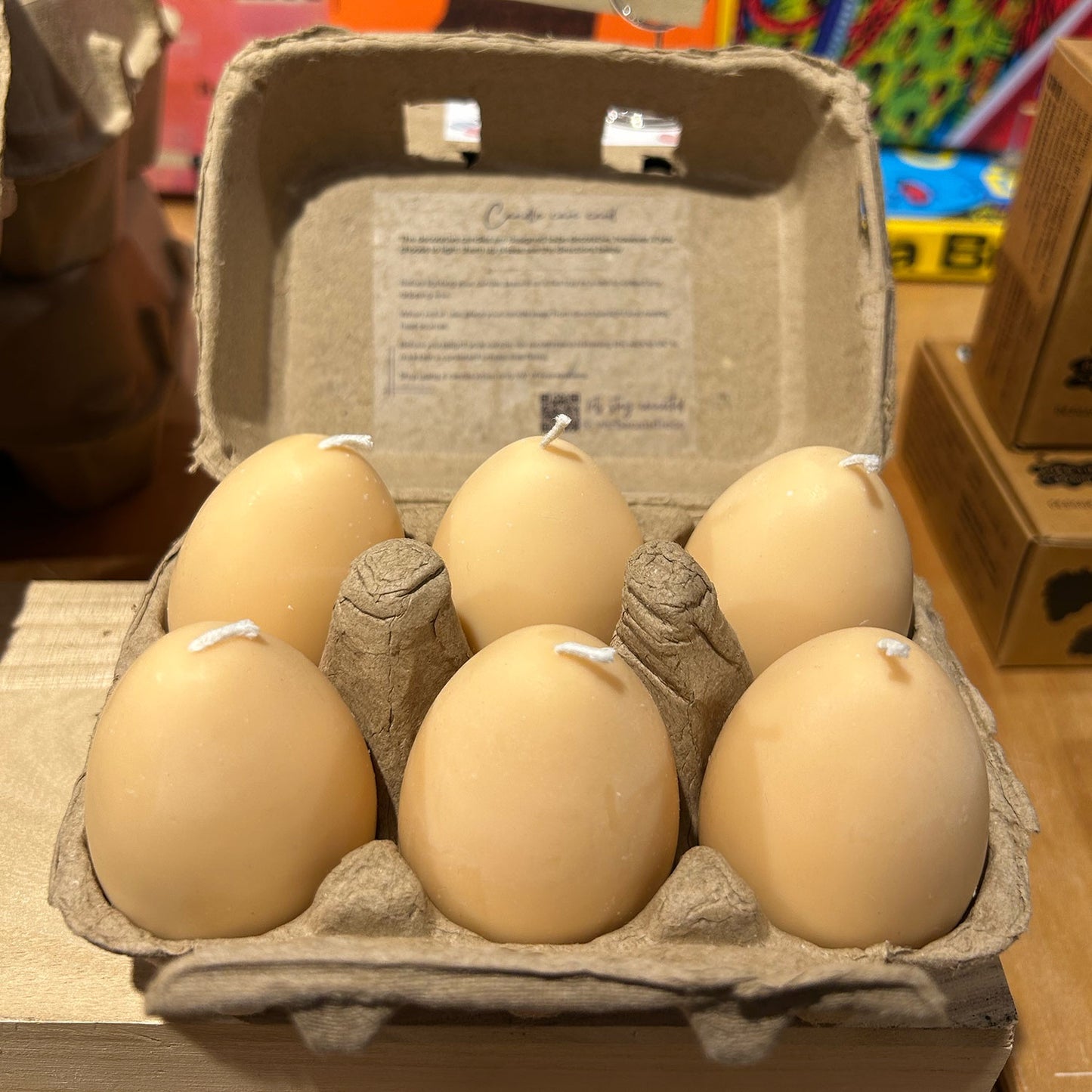 Natural Brown Egg Shaped Candles