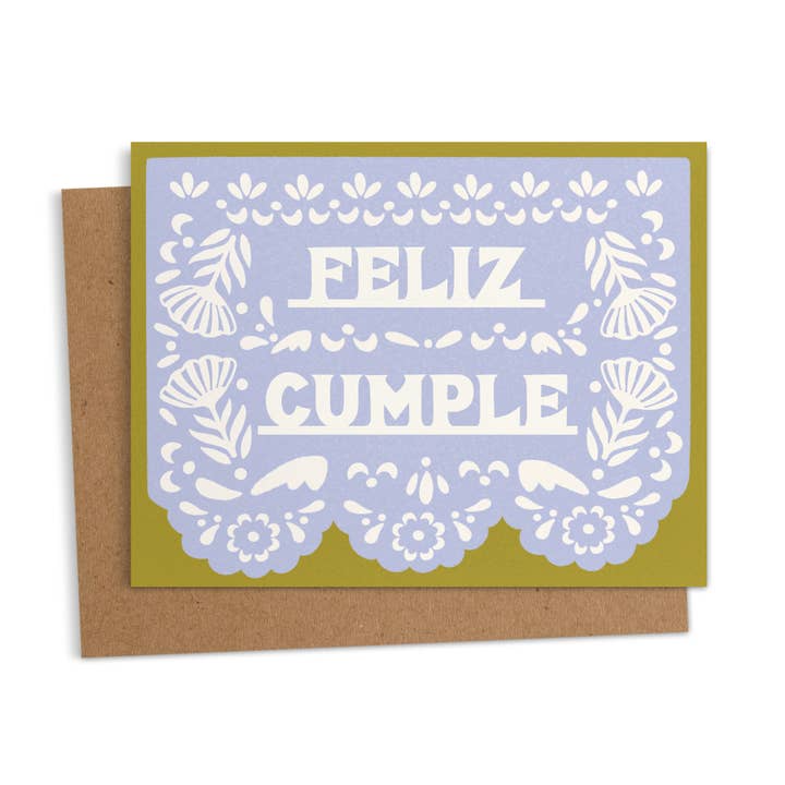 Feliz Cumple Papel Picado Card