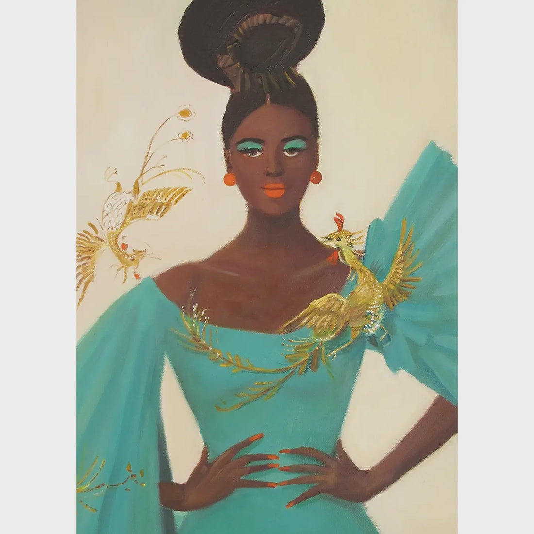 Blue Dress Phoenix - Card