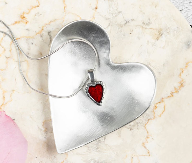 Pewter Heart Tray