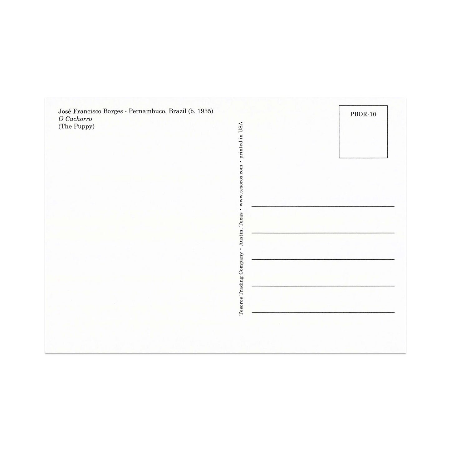 J. Borges Postcard - Dog