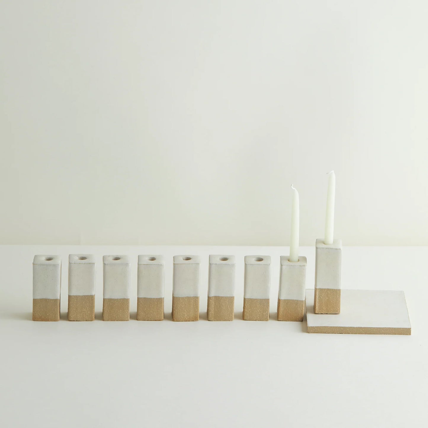 Modular Ceramic Menorah by JST and B. Zippy