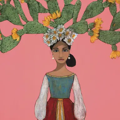 La Flor De Elza Cacti Card