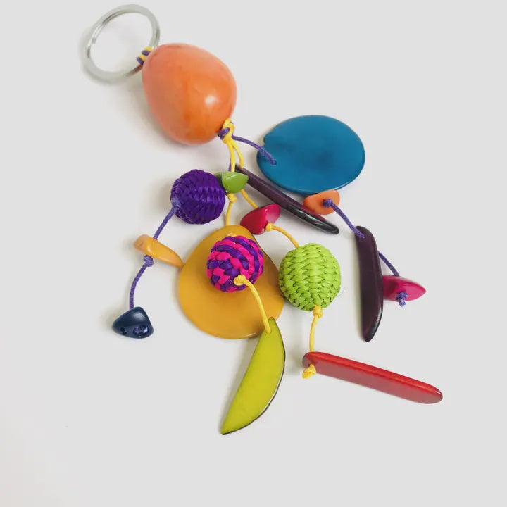 Iraca and Tagua Fiesta Keychains