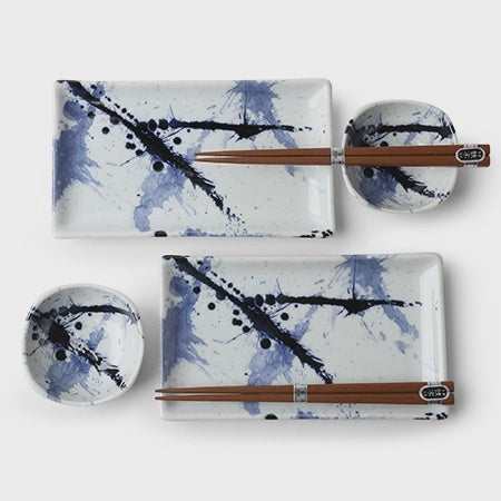 Sushi for Two Blue Sumi