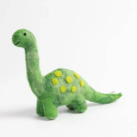 Mini Green Felt Dinosaur