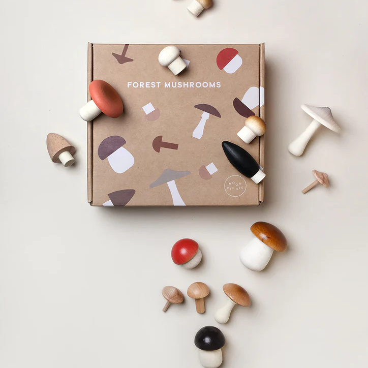 Wooden Forest Mushrooms