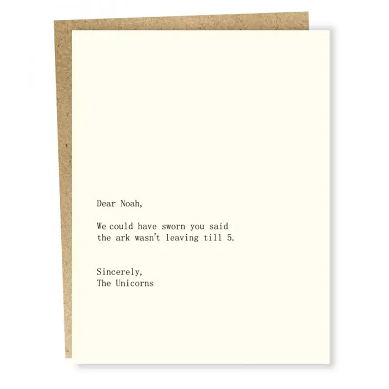 Noah and the Unicorns Card