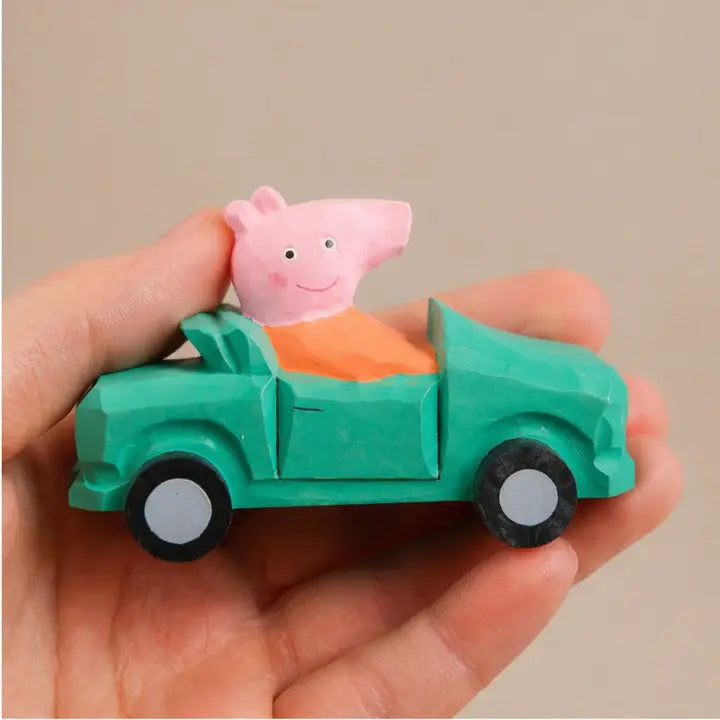 Handcarved Animals in Cars