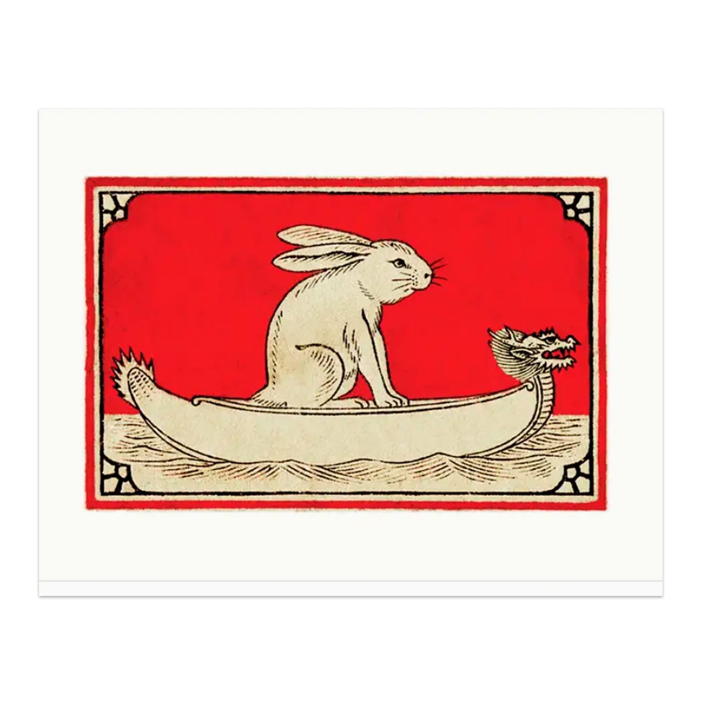 Rabbit Dragon Boat Card