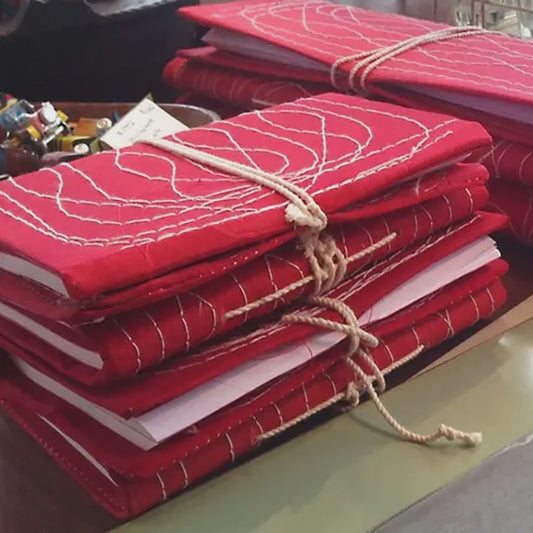 Red Stitched Notebooks
