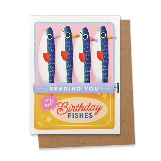 Sardine Tinned Fish Birthday Card