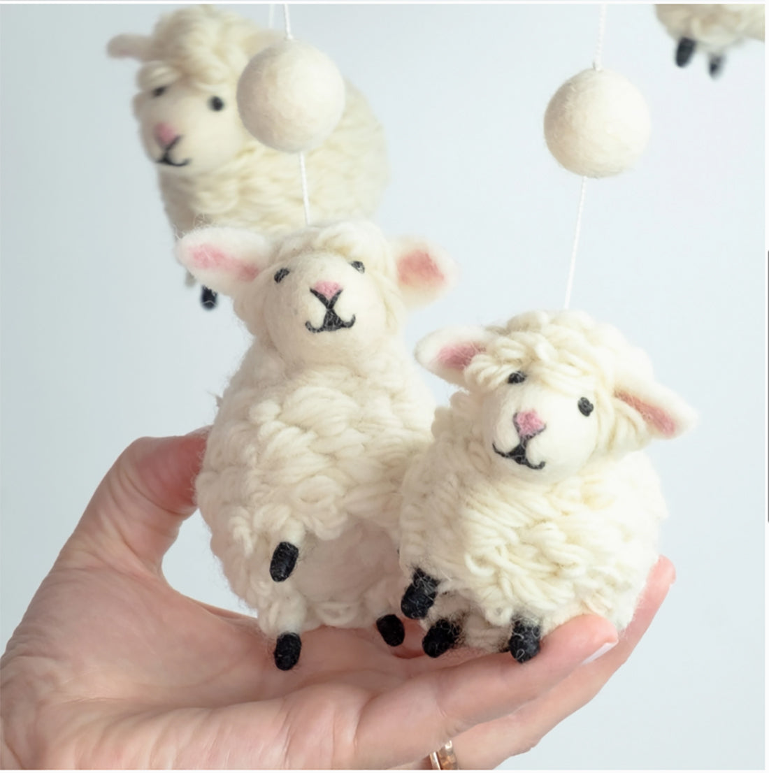 Sheep Handmade Felt Mobile