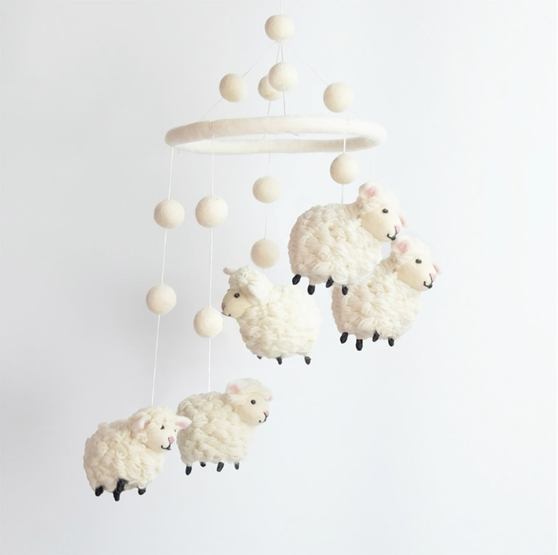 Sheep Handmade Felt Mobile