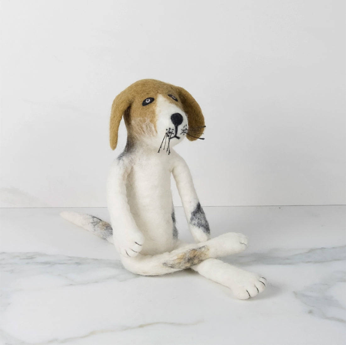 Handmade Felted Spotty Dog