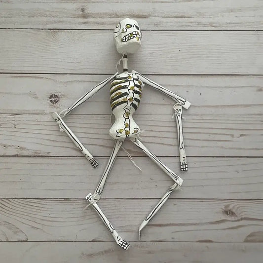Mini Paper Mache Skeletons