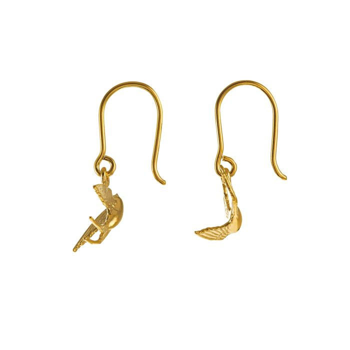Swooping Swallow Hook Earrings by Alex Monroe