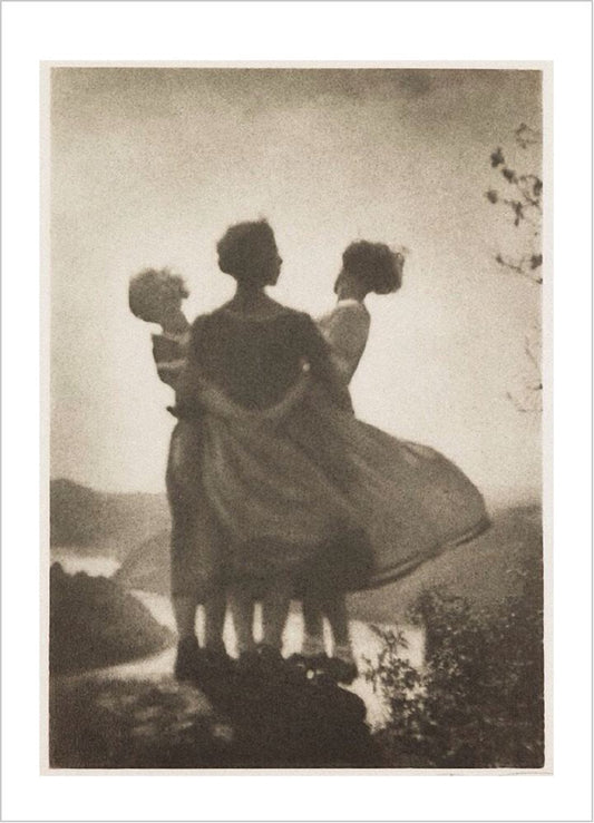 Three Girls Embrace - Greeting Card
