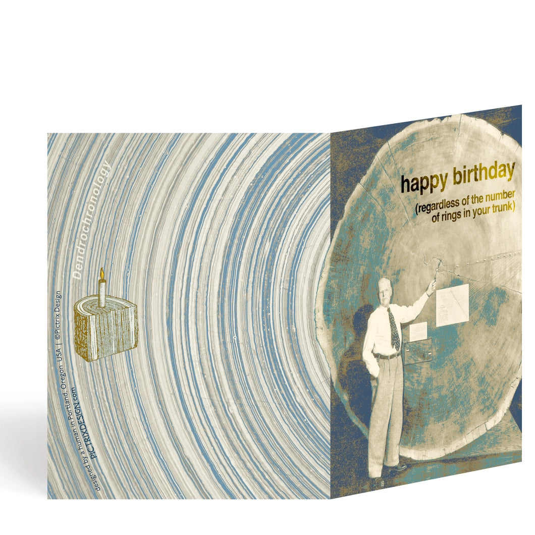 Dendrochronology Birthday Card