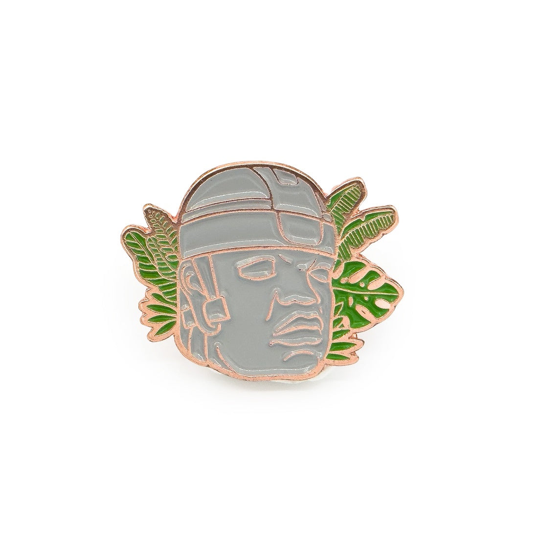 Olmec Colossal Head Enamel Pin