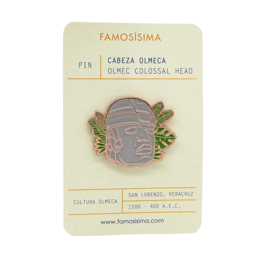 Olmec Colossal Head Enamel Pin