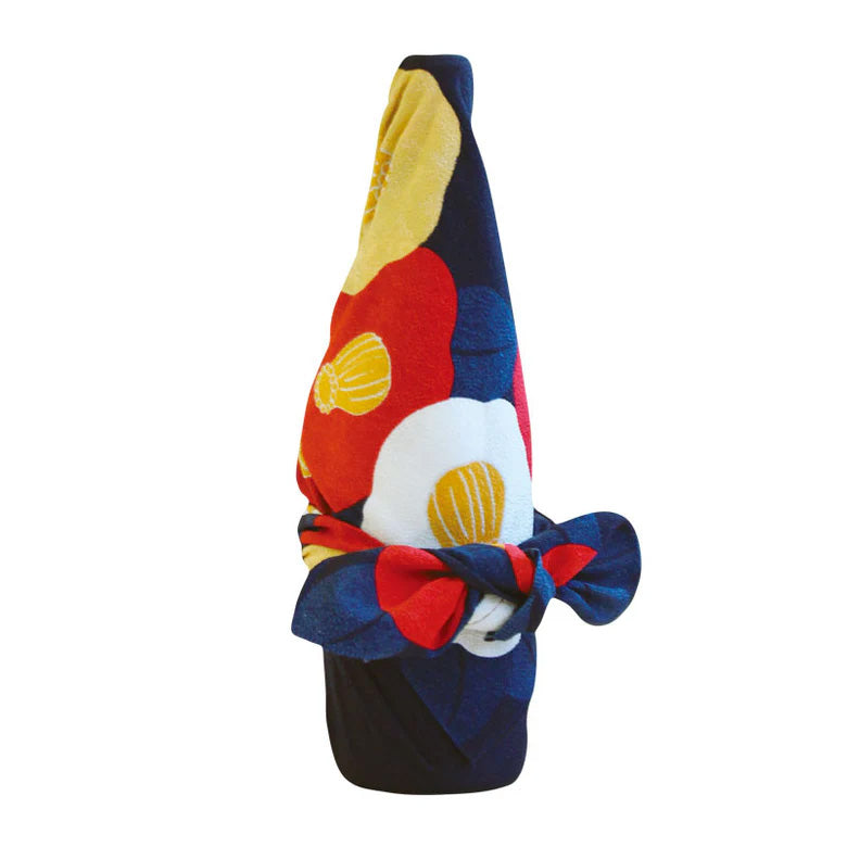 Furoshiki - Camellia Navy Blue Chirimen