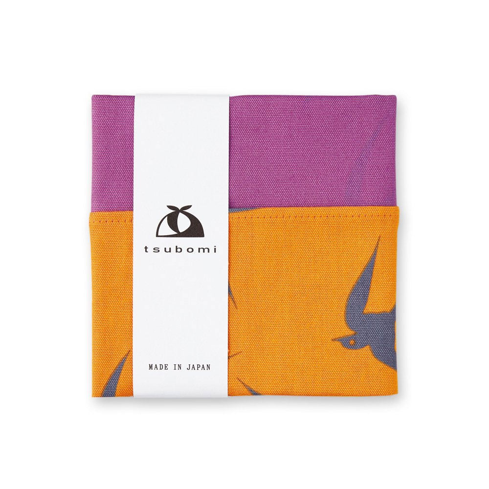 Furoshiki - Reversible Swallows Orange