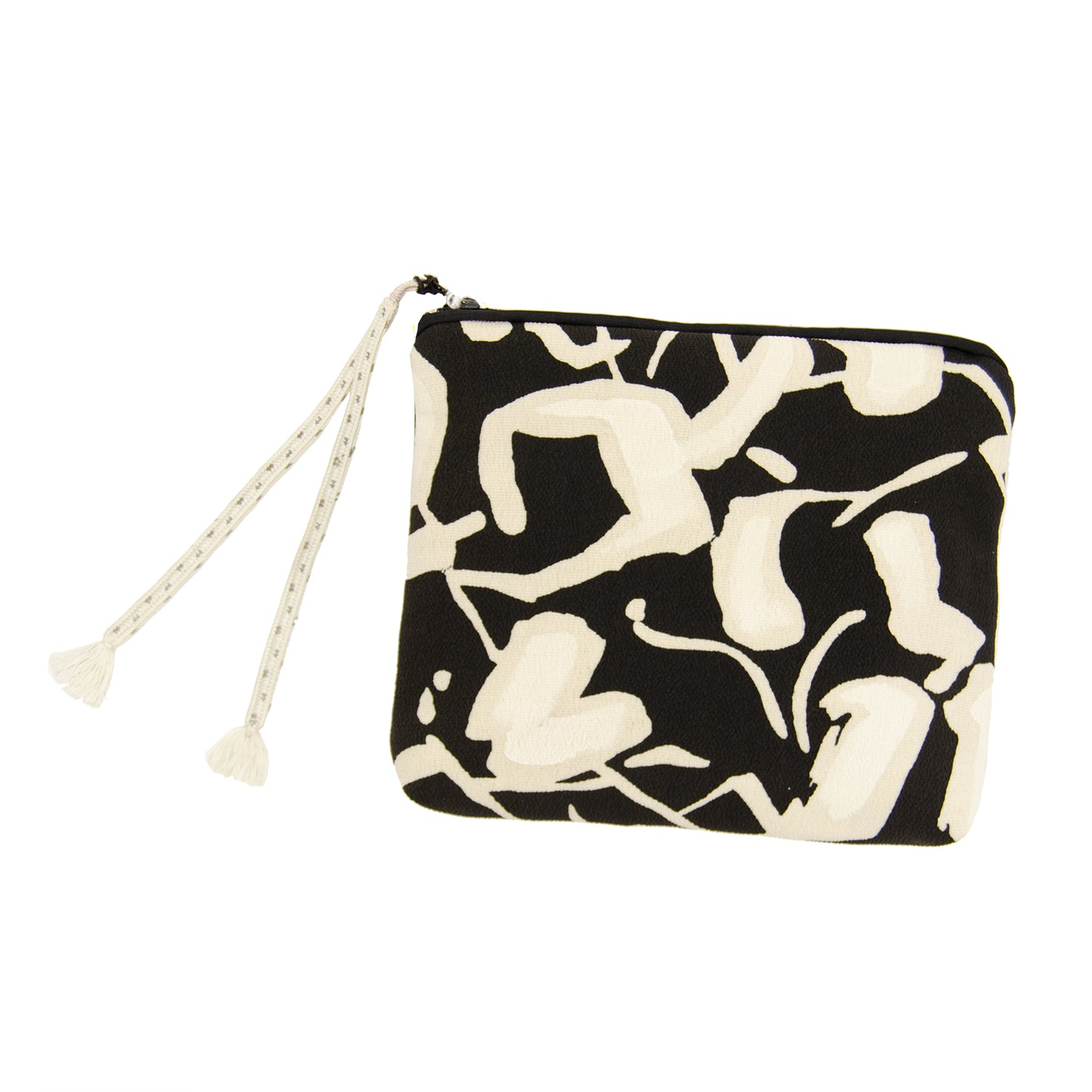 Kumihimo Pouch by Georganne Alex - Black and White