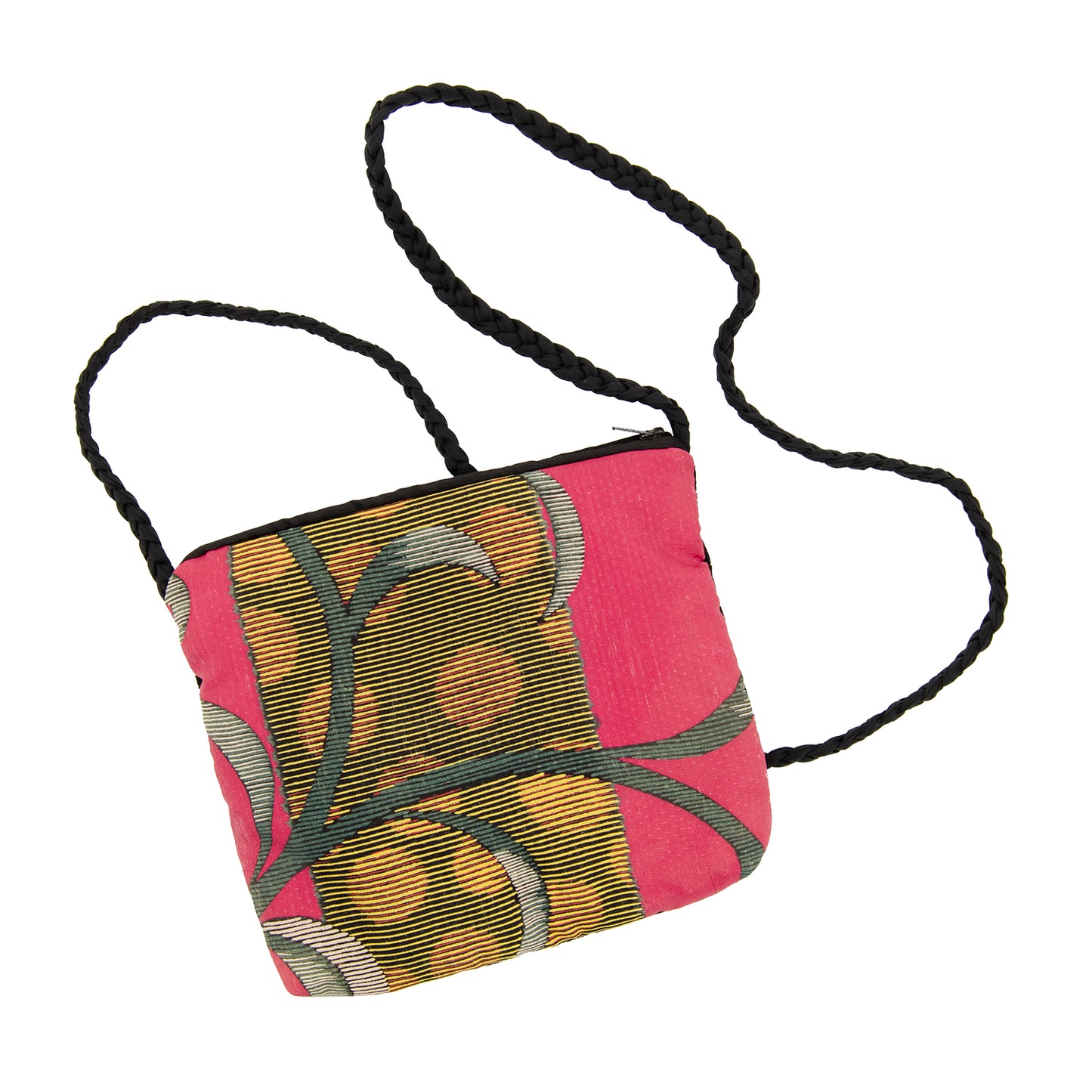 Woven Purse by Georganne Alex - Black, Pink, Green