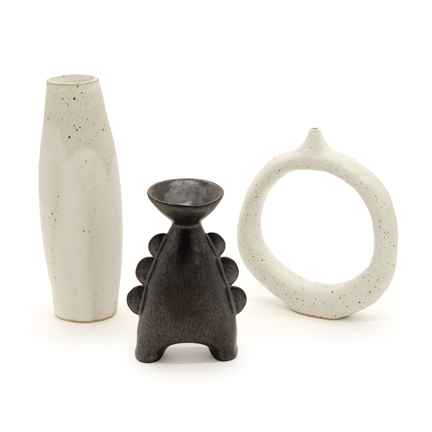 Circle Vase by Gina Zycher - White