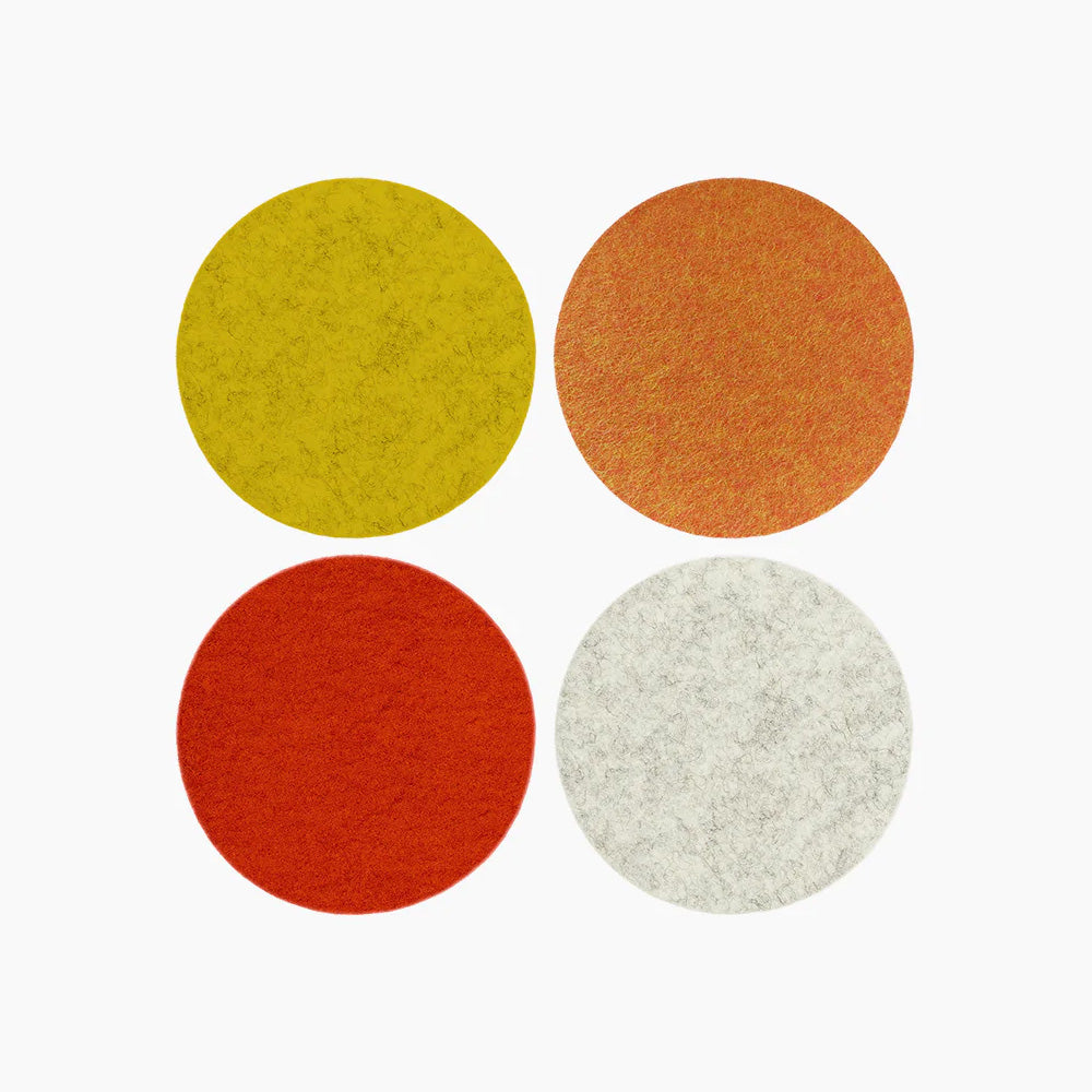 Round Felt Coaster Set - Radiant