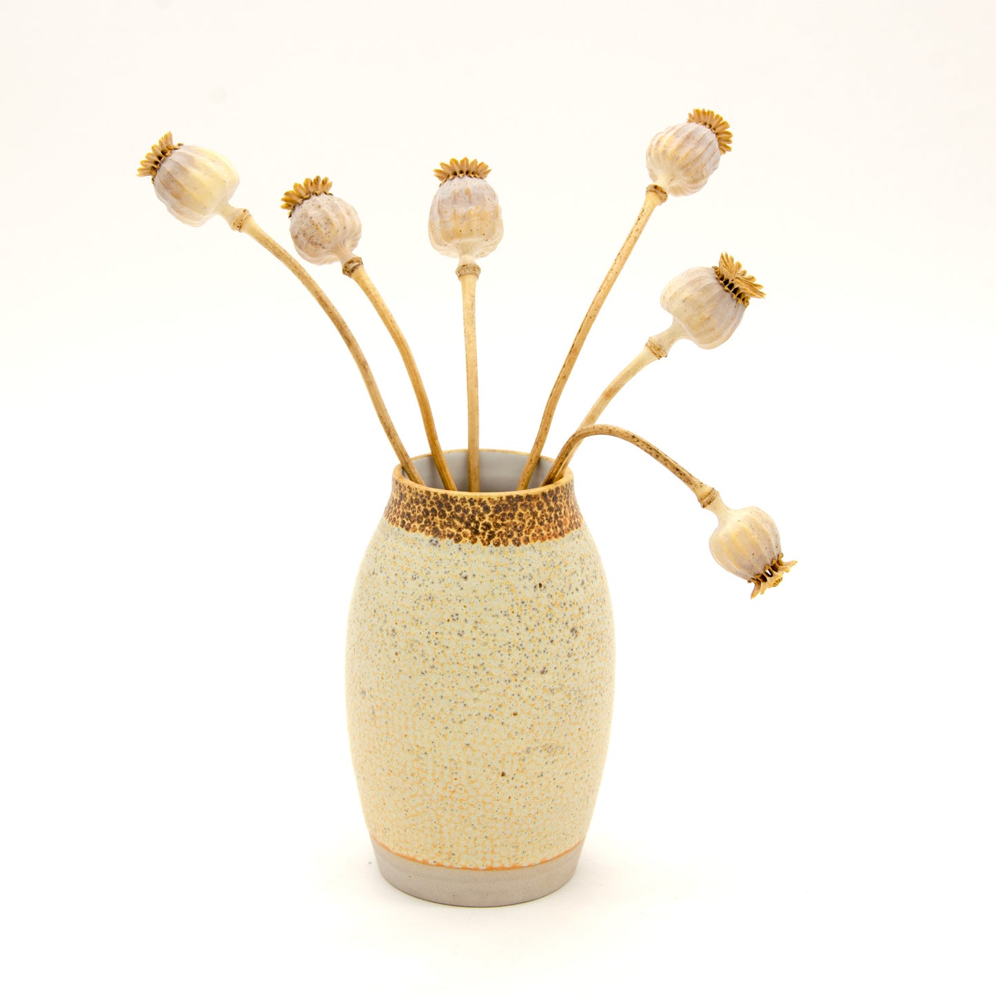 Winokur Yellow Dots Vase by G. Ventura Ceramics