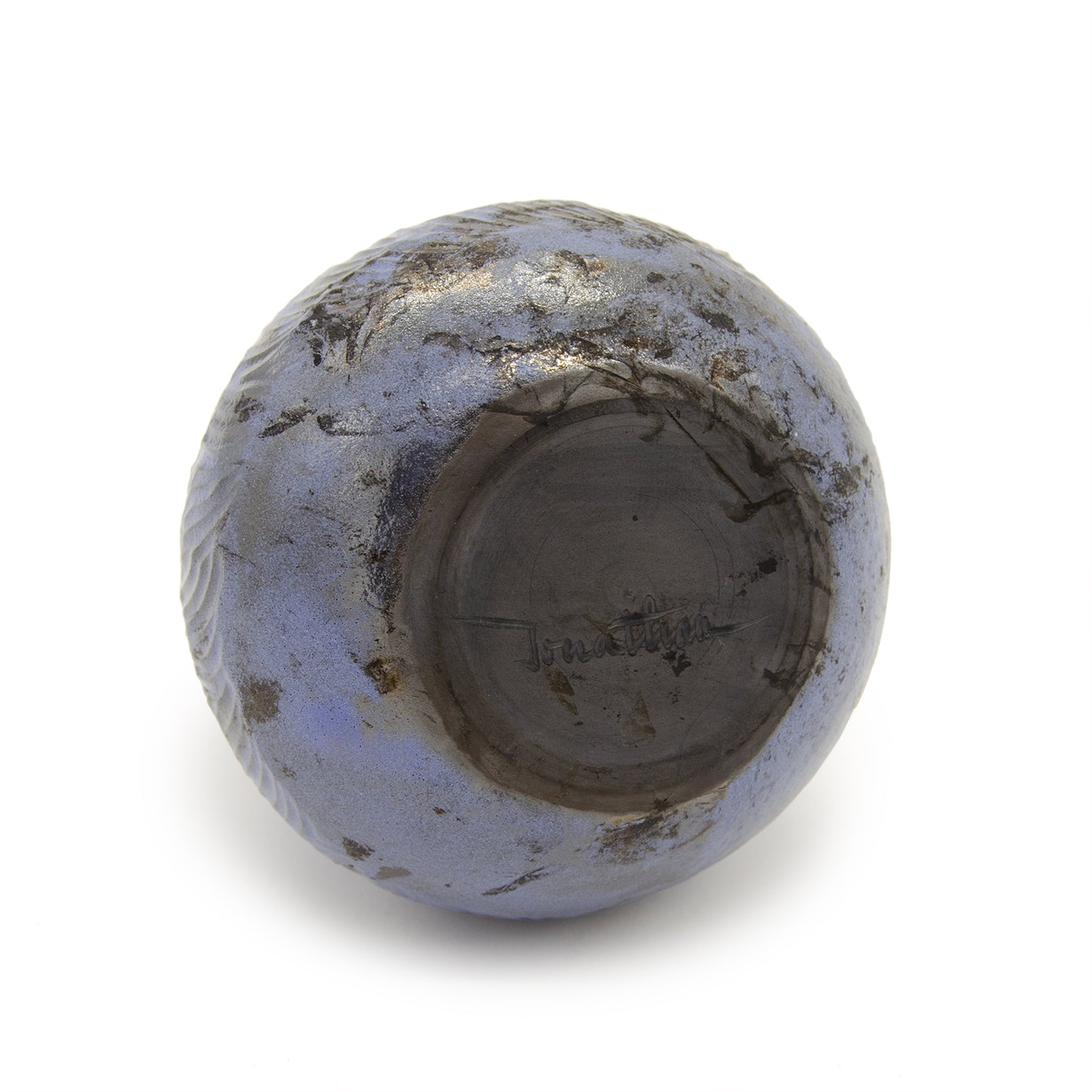 Small Blue Raku Vase by Jonathan Yamakami Ceramics