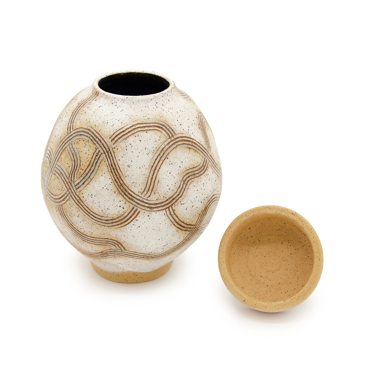 Dog Jar with Lid by Jonathan Yamakami Ceramics