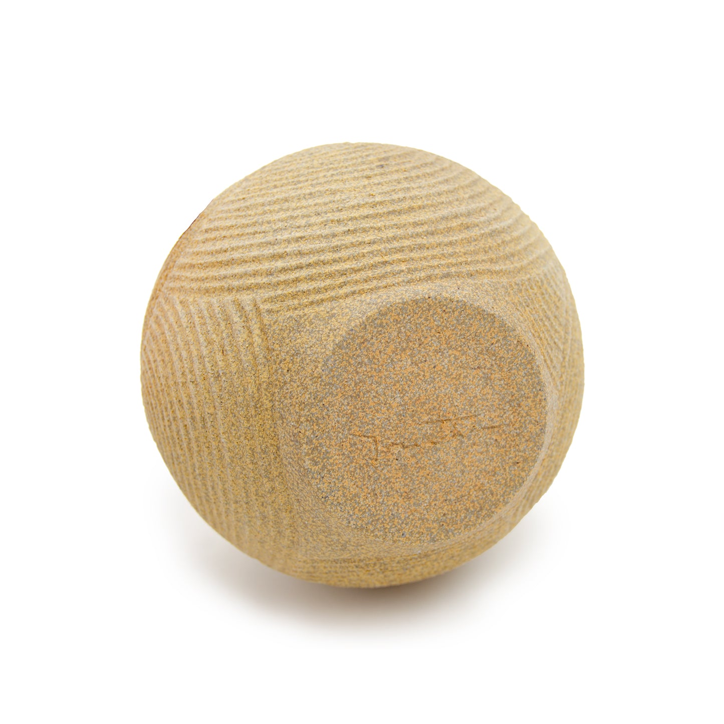 Carved Light Brown Bottle Vase by Jonathan Yamakami Ceramics