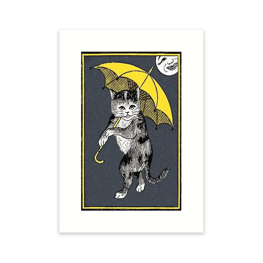 Cat with Umbrella Card