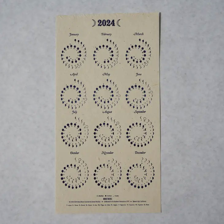 2024 Moon Calendar - Plantable Wildflower