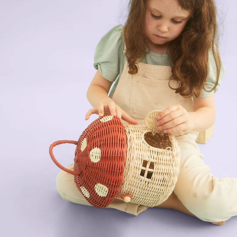 Rattan Mushroom Basket - Amanita