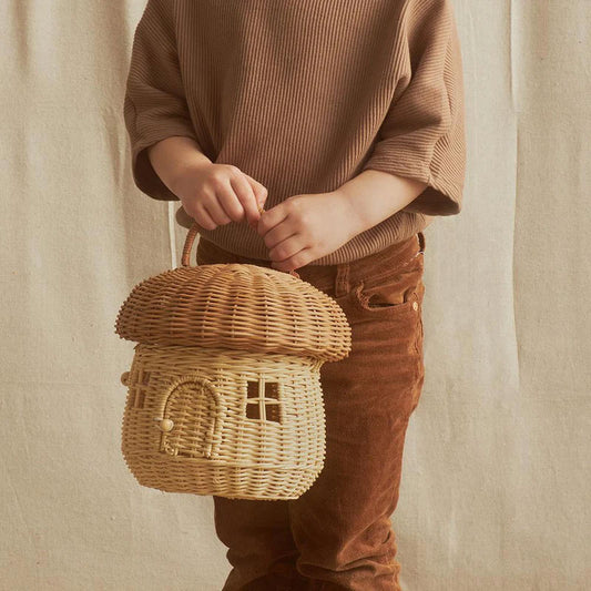 Rattan Mushroom Basket - Cremini