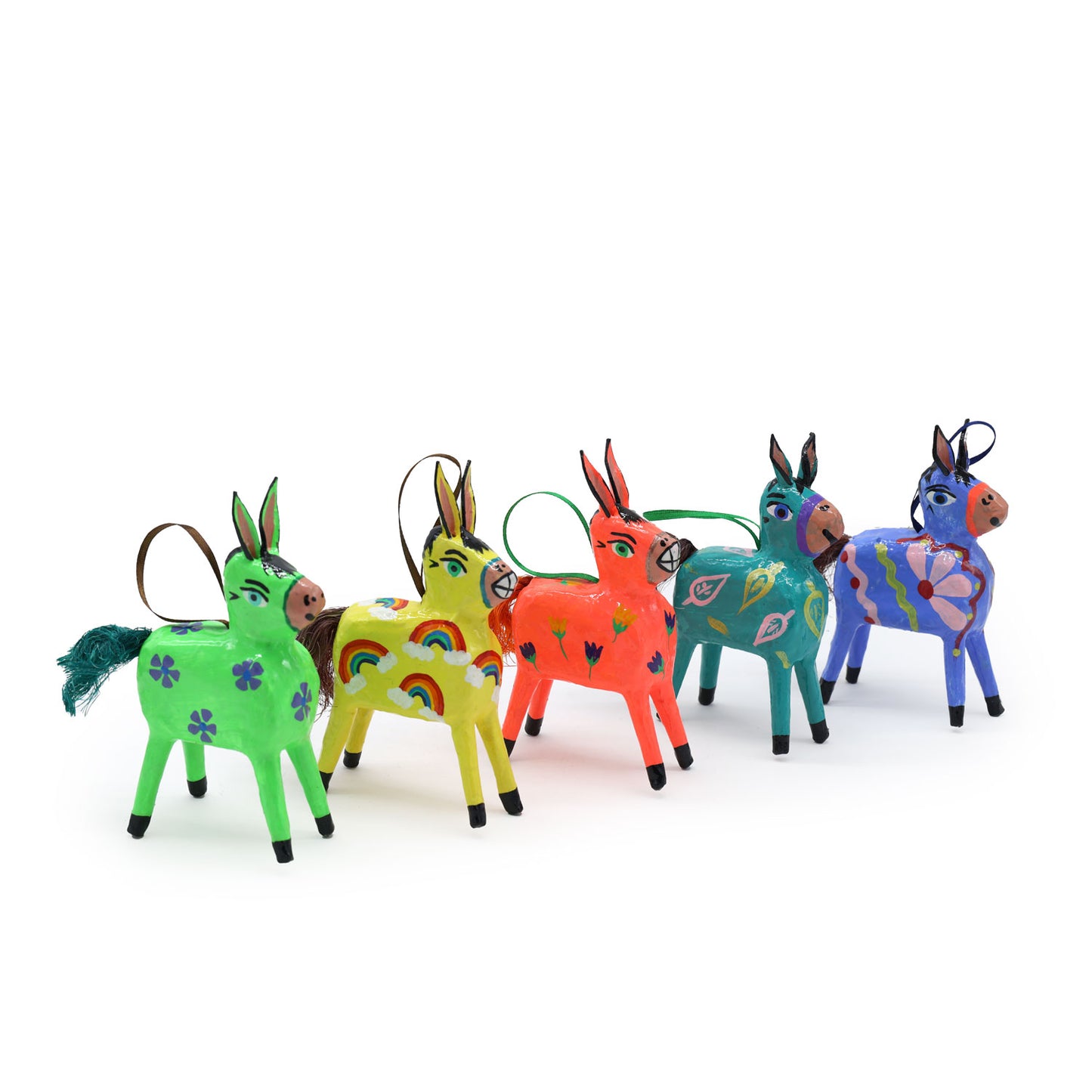 Papier Mache Burro Ornament (Assorted Colors)