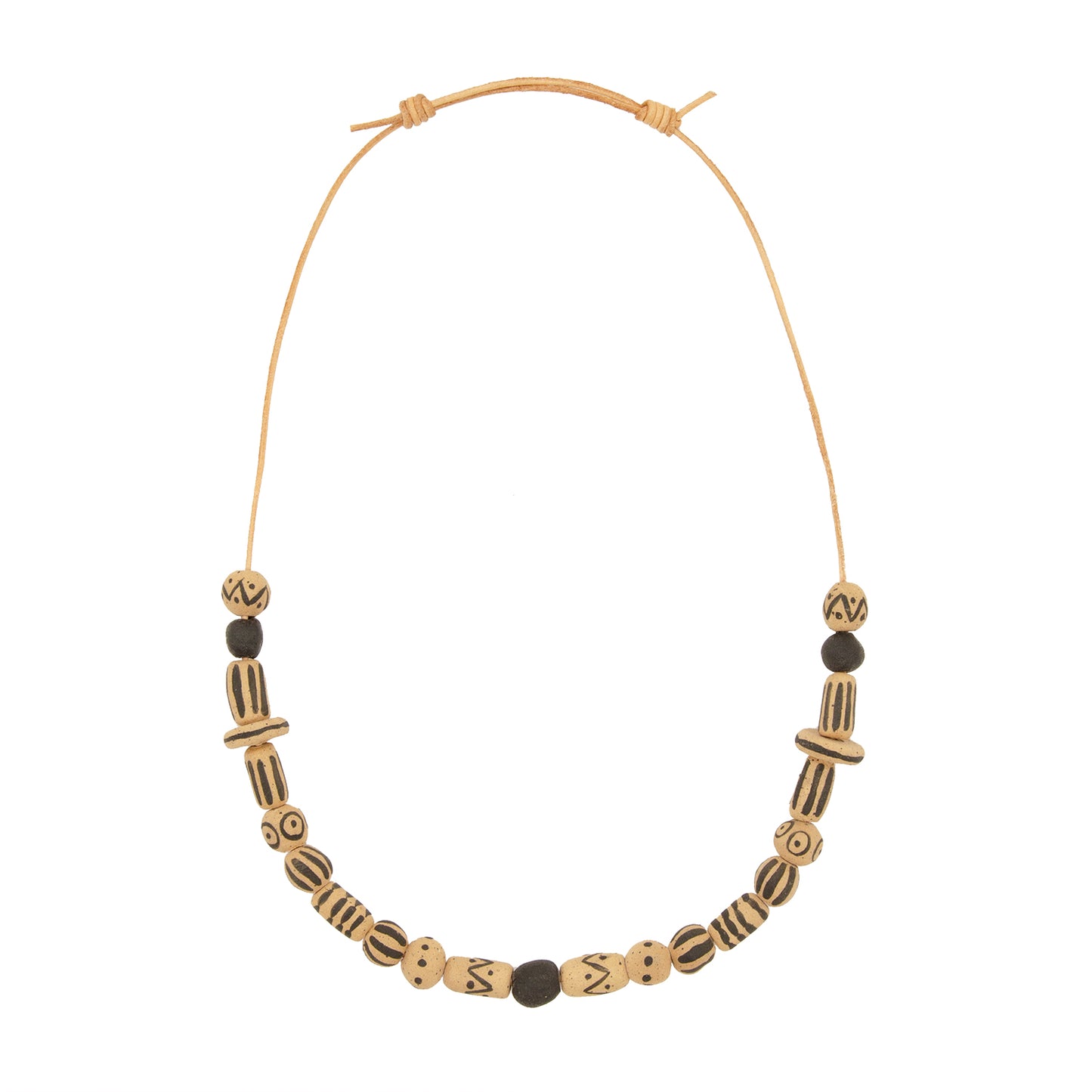 Beaded Neckpiece by Perro y Arena - Light Tan