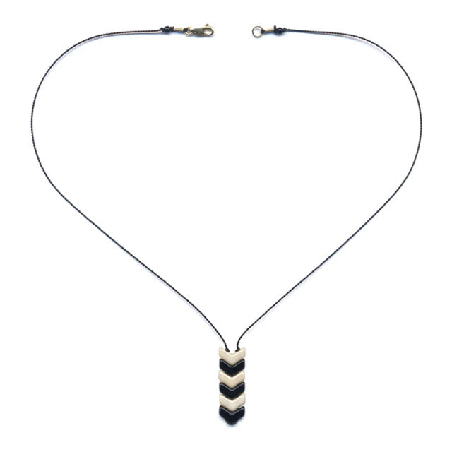 Black and White Arrow Necklace by I. Ronni Kappos