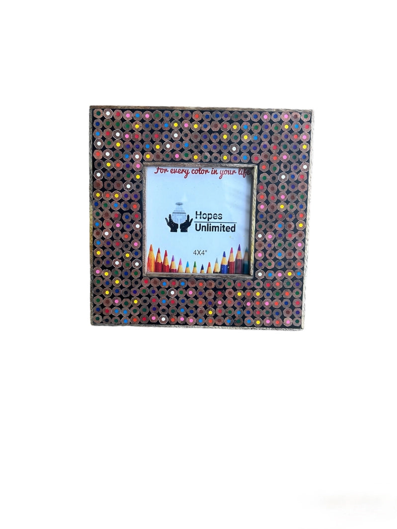 Recycled Colored Pencils Frame